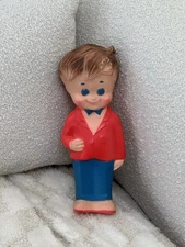 VINTAGE THE SUN RUBBER CO BOY SQUEAKER TOY 1950s
