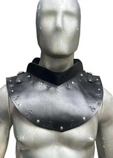 Men's Handmade Medieval Armor Gorget Faux Leather neck guard -a17