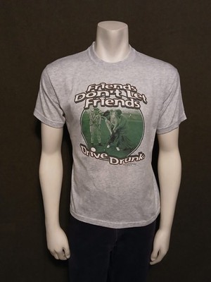 Vintage Y2K Three Stooges Golfing T-Shirt Friends Don't Let Friends Drive Drunk