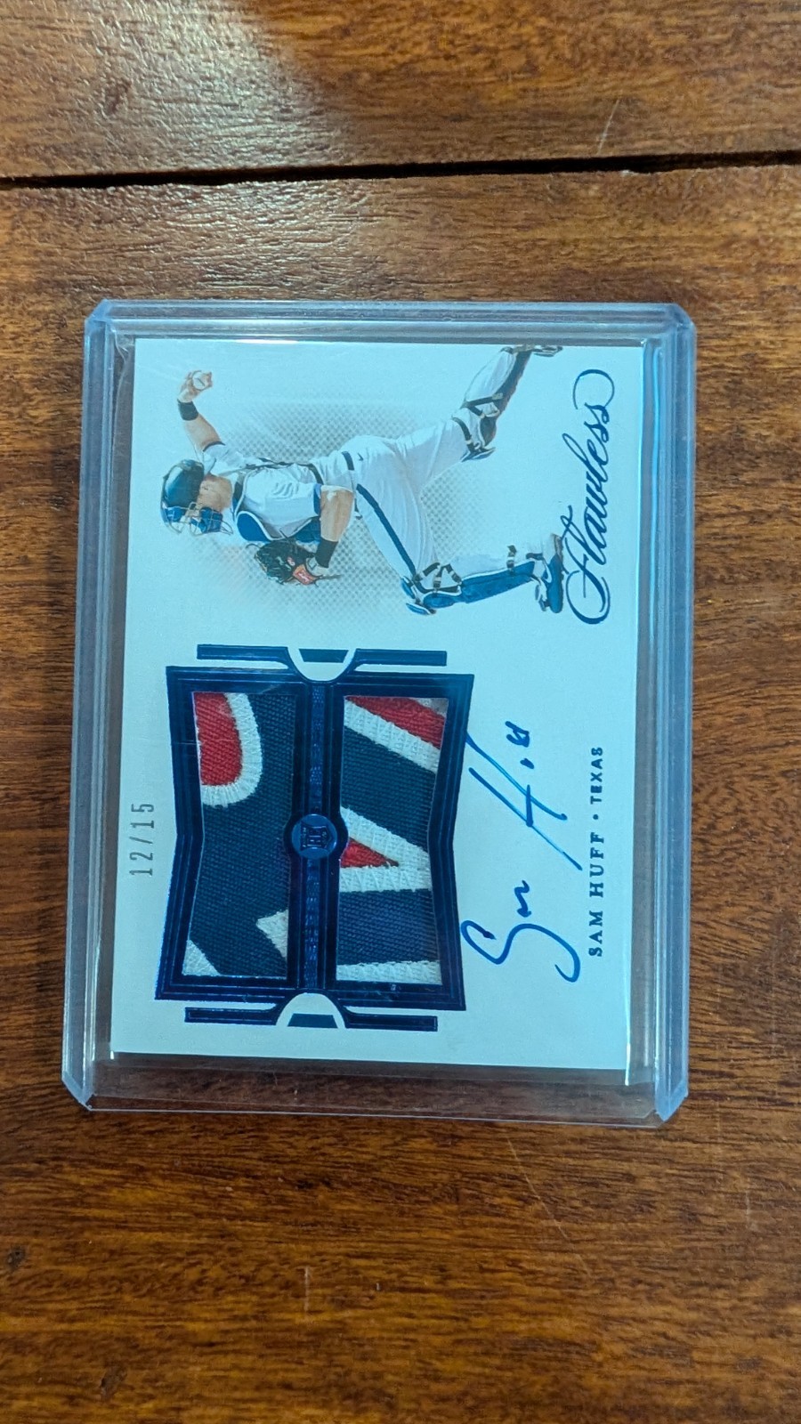 2021 Panini Flawless SAM HUFF #RDPA-SH Rookie Patch Auto RPA #12/15 view 1