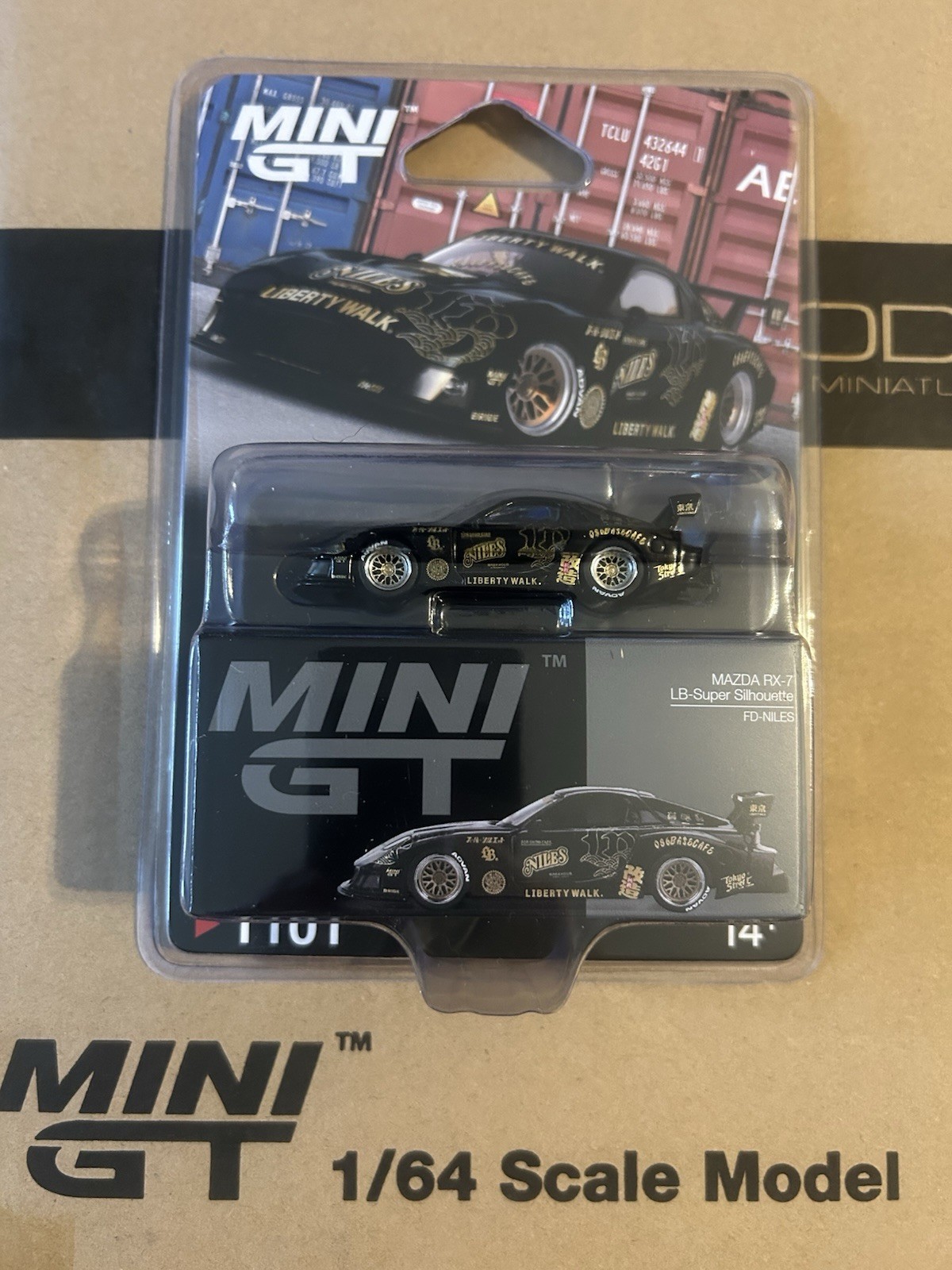 MINI GT #1101 MAZDA RX-7 LB-Super Silhouette FD-NILES  1:64 Blister Packaging