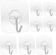 Heavy Duty Adhesive Hooks 33 Lb(Max) 15Kg,Waterproof and Oilproof Reusable Seaml