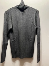 Saks Fifth Avenue The Works Italian Merino Wool Charcoal Turtleneck XL  NWT