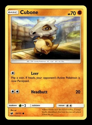 Cubone Marowak Pokemon Card! Rare Holo/Reverse Holo GX EX Choose Your Cards!