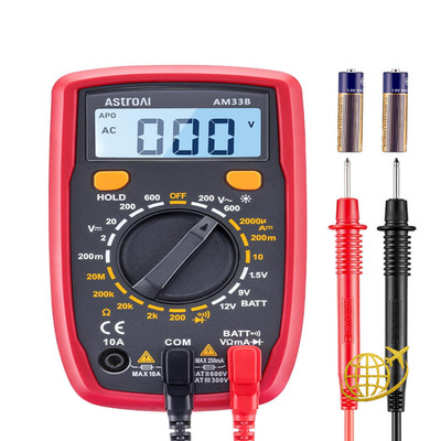 Digital Multimeter Messgerät mit LCD Display 3 ½ Ziffern Schwarz