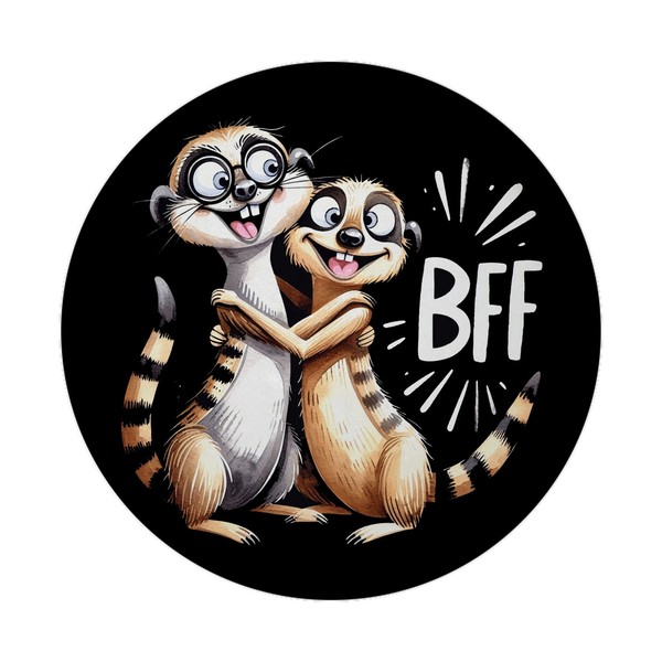 VerrüCkte ErdmäNnchen Freundschaft Magnet Mit FlaschenöFfner Rund Mit Spruch-image