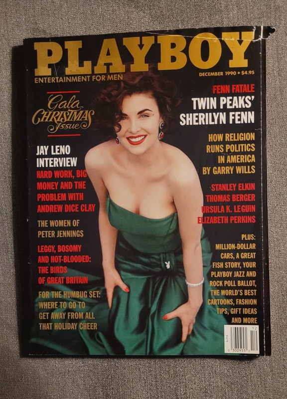 Playboy Magazine Dec 1990 - Sherilyn Fenn - Jay Leno,  Peter Jennings, Pre-owned