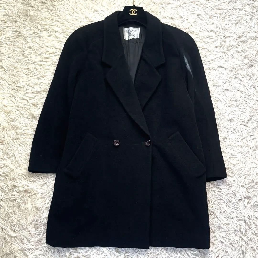 Burberry Chesterfield Coat With Lining Black Cashmere Blend Size L For Women thumbnail 15