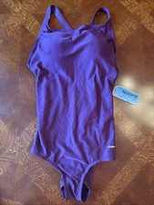 Sporti One-Piece Swimsuit Womens’s Size 14. NWT. Padded Cups. Purple. New