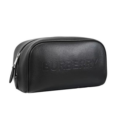 Burberry Ledertasche Kosmetiktasche geprägtes Logo Reisetasche Geschenk für Ihn Sie