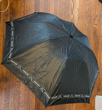 Vintage Jordache Designer Jeans Brand 1980's Umbrella Black  White W Horse Head