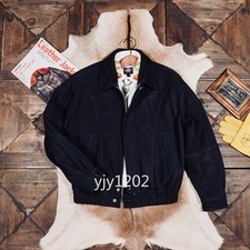 Nubuck Cowhide Men's Retro Oversize Classic Genuine Leather Jacket