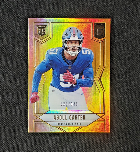 2025 Donruss Elite - Abdul Carter Rookie /849 Status Metallic Orange - Giants RC - Bild 2 von 6