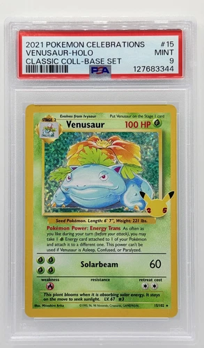 2021 Pokemon Celebrations Venusaur Holo Classic Collection #15 PSA 9 MINT