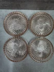 Vintage Federal Glass Lot Set Of 4 Depression Pink Glass Drink Coasters