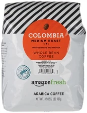 Amazon Fresh Colombian Whole Bean Coffee Medium Roast 32 Oz