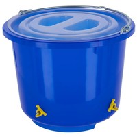 Kerbl TräNkeeimer 12 Liter FüR GeflüGel Blau Transparent, Mit 4 Nippel 70200