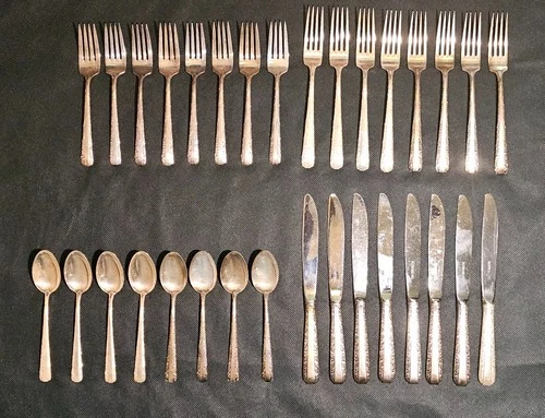 CANDLELIGHT BY TOWLE STERLING SILVER FLATWARE SERVICE FOR 8 / 32 TOTAL PIECES