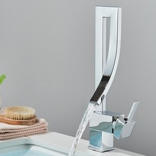 Miscelatore Rubinetto bagno lavabo cromato cascata monocomando bidet casa ottone