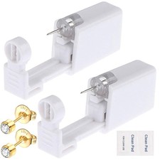 Ear Piercing Gun Kit 6Pcs Disposable Including 2Pcs Gold231
