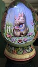 Jim Shore Heartwood Creek Easter Bunny in Quilted Egg LED Figurine 8in — photo 1