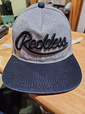 Young & Reckless Los Angeles Baseball Cap Men One Size Gray Acrylic Snap-Back