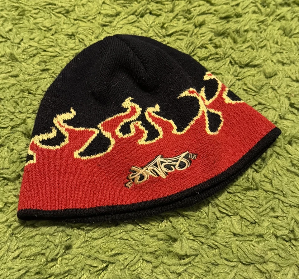 Gorro vintage RARO AÑOS 90 Y2K logotipo JNCO llama Foto 4 de 4
