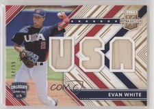 2018 Panini Elite Extra Edition USA Materials Gold 84/99 Evan White #USAM-EW hg6