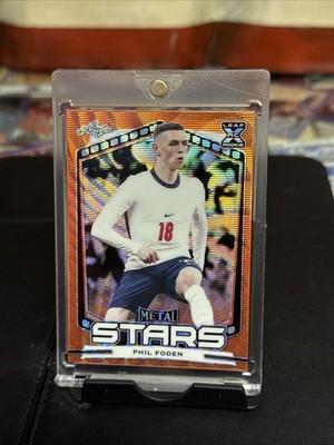 2022 Leaf Metal Stars - Phil Foden #SS-05 Orange Wave /4
