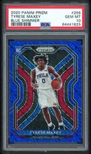 Tyrese Maxey 2020-21 Panini Prizm #256 FOTL Blue Shimmer Rookie /35 PSA 10 76ers