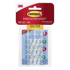 Clear Decorating Clips Value Pack (40 Hooks, 48 Strips) 0.25 per strip