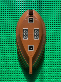 Lego Ship Boat Hull Brown/Dark Gray : Hull 6050c05 + Stern 6052c05 Renegade 6268