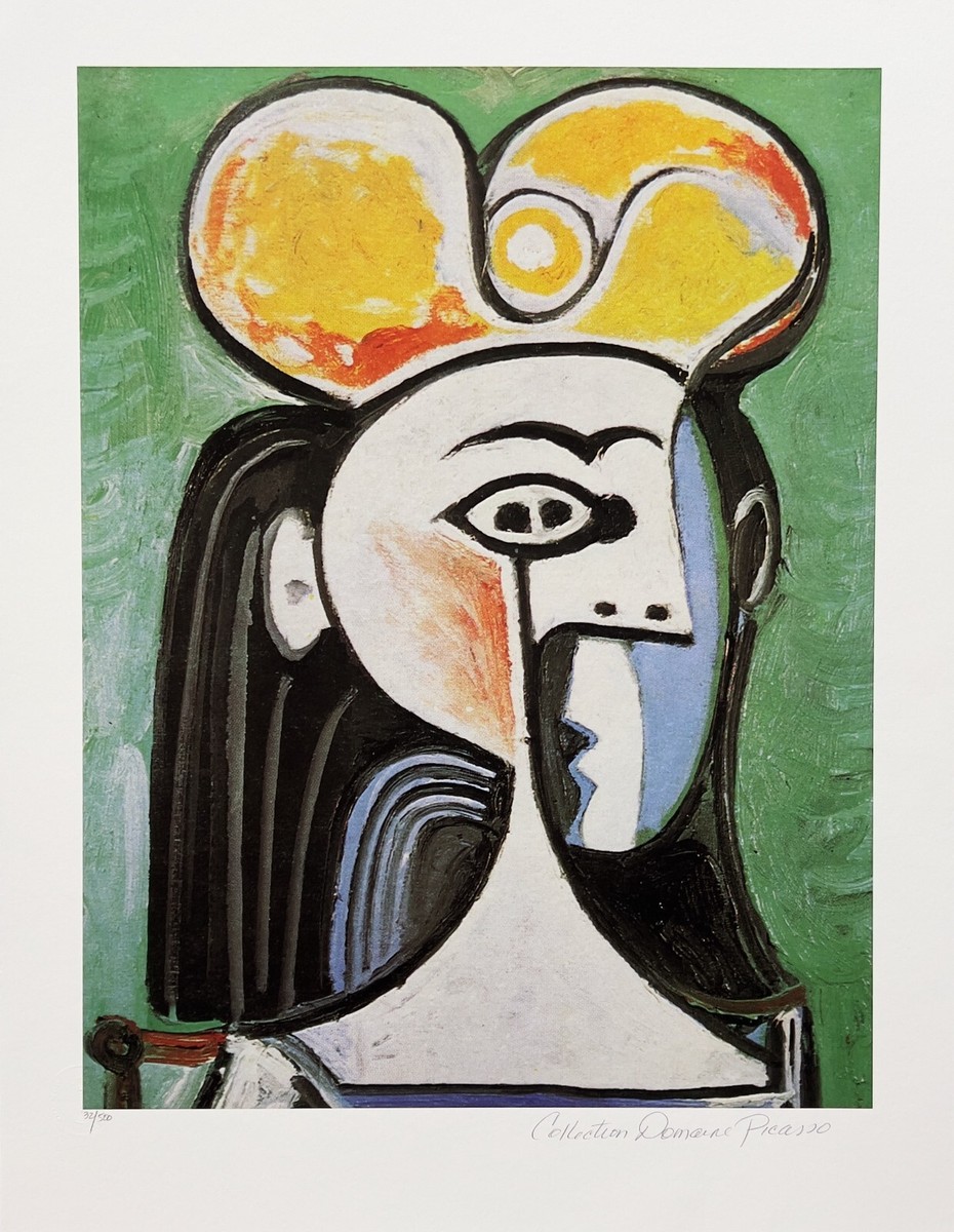 Pablo Picasso GIRL WITH BLACK HAIR Estate Signed Limited Edition