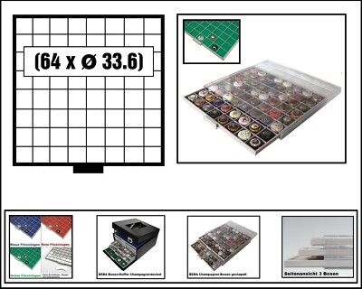 Kronkorken Sammelbox + Filzeinlagen grün Für 64 Kronkorken SAFE BEBA 6708-3