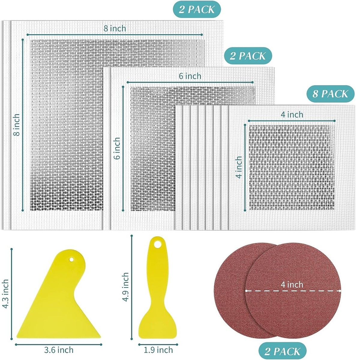 Aluminum Mesh Repair Drywall Repair Patch- Self Adhesive Mesh Drywall ...