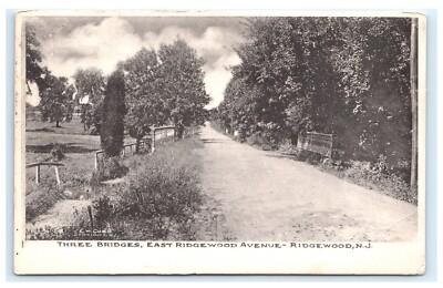Three Bridges East Ridgewood Avenue Ridgewood NJ New Jersey 1908 Postcard F12