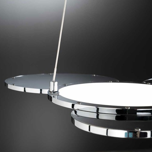 Lampada a Sospensione Luce Plafoniera LED Sala da Pranzo Alluminio Dimmerabile - Foto 11 di 12