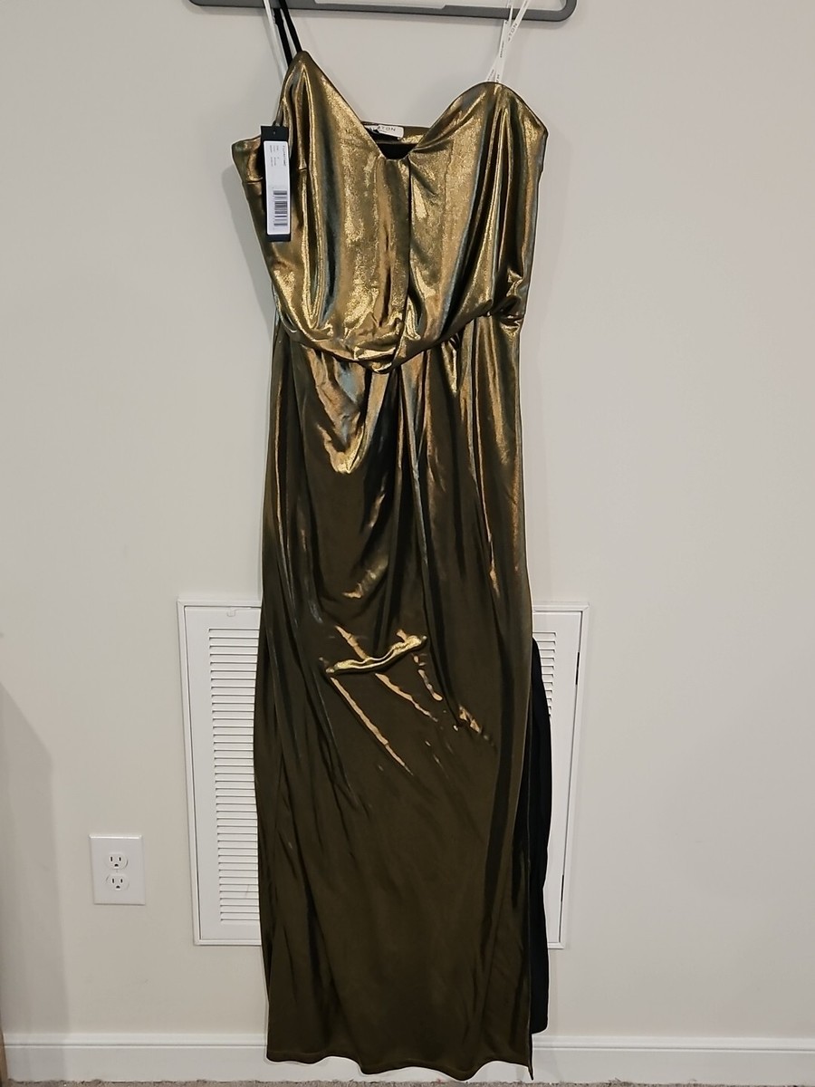 Halston Heritage Bronze Formal Dress Size 8 One Shoulder Prom Homecoming  Formal | eBay UK