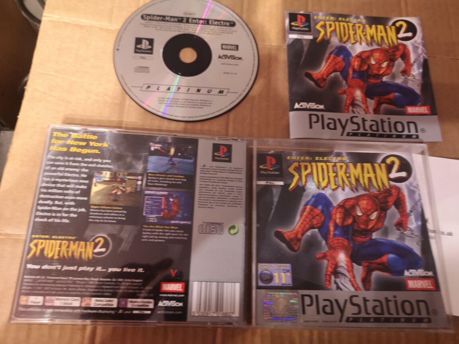 Spider-Man 2: Enter Electro Jogo PS1 Midia Fisica