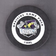 GAME PUCK - AHL SYRACUSE CRUNCH 1999-2001 rwb back - LAST1