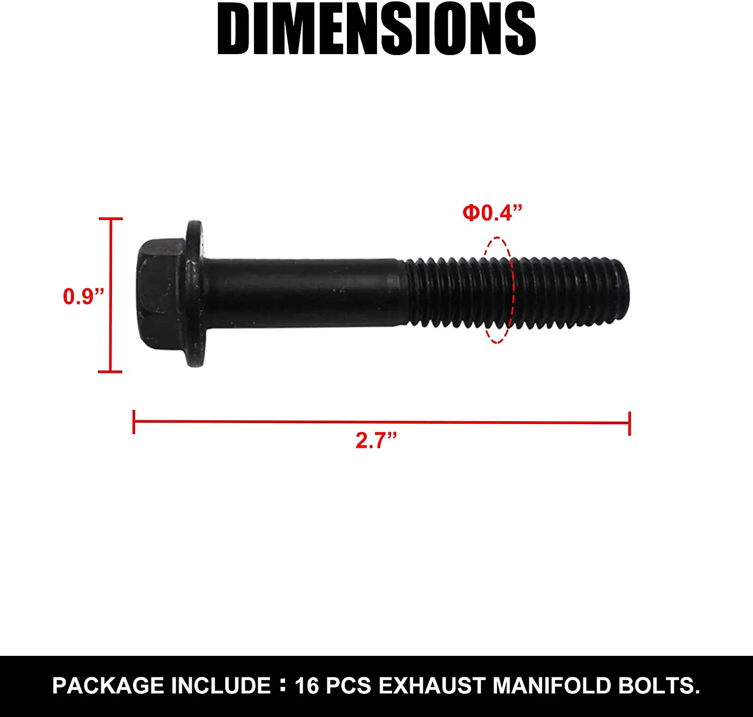 Exhaust Manifold Bolt Kit for 9403 Ford 7.3L Powerstroke Diesel Engine
