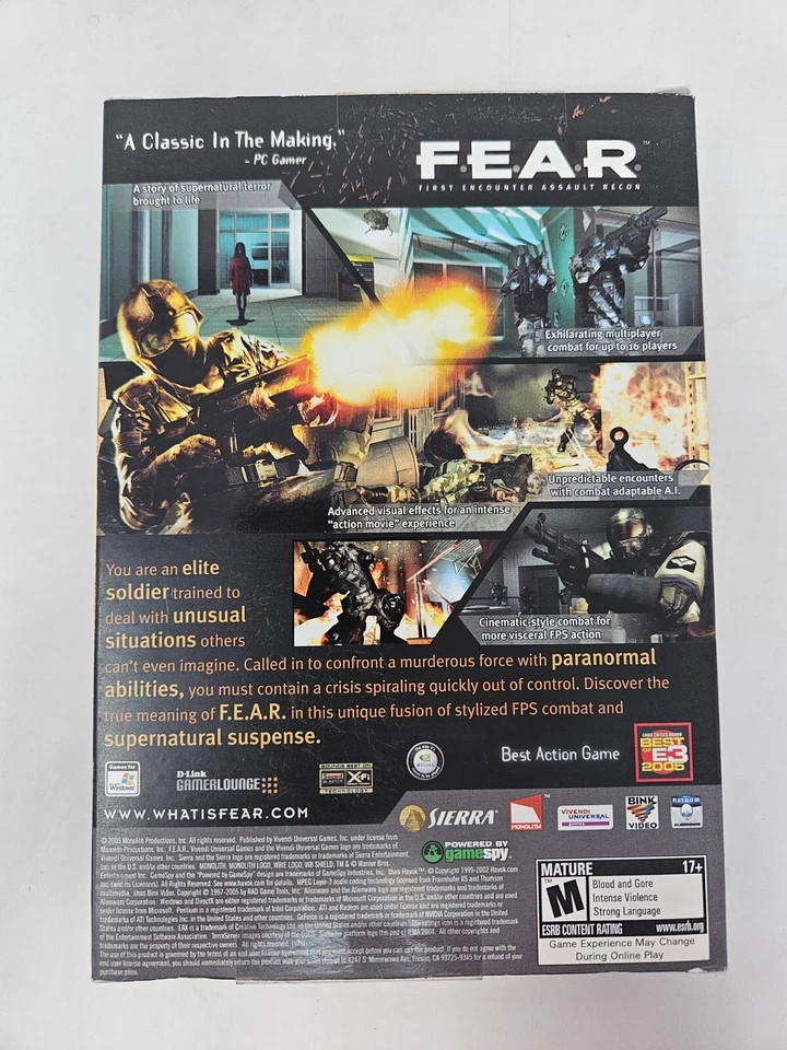F.E.A.R. First Encounter Assault Recon PC CD-ROM 2005 - Image 2 of 4