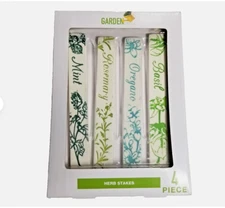 Garden Herb Stakes Outdoor Indoor Name & Picture Elevate Your Garden NEW