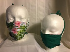 Nature Cotton Face Masks - washable reversible. Many designs to choose from