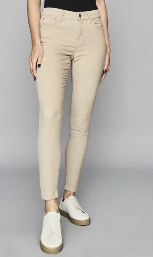 REISS Lux Cord Skinny Trousers 27