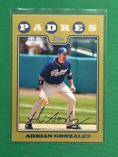 2008 Topps Baseball #475 Adrian Gonzalez Gold Parallel /2008
