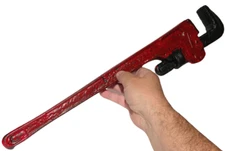 PLASTIC MONKEY WRENCH Plumber Zombie Weapon Tool Movie Prop Fake Pipe 3 Stooges