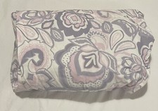 Carousel Designs Crib Sheet Fitted Pink Lavender Floral 100 Cotton Clean