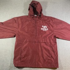 Champion University of Buffalo Bulls Anorak Windbreaker Mens Small Maroon Red