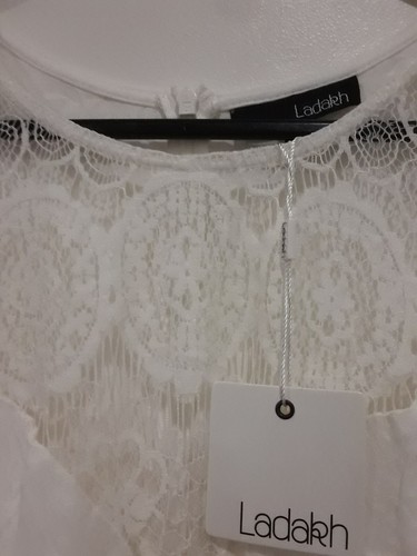 LADAKH Lace Dress Womens Size Small Cream White Delicate Asymetric New Tags - Bild 10 von 16